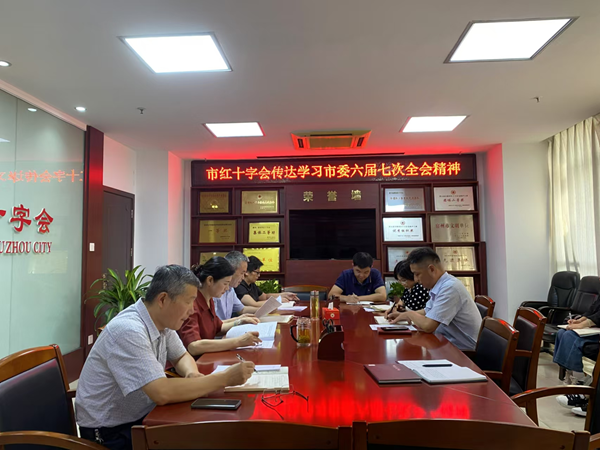市紅十字會專題傳達學習市委六屆七次全會精神